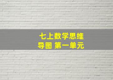 七上数学思维导图 第一单元